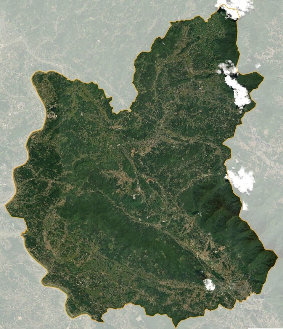 Bản đồ vệ tinh huyện Sơn Dương