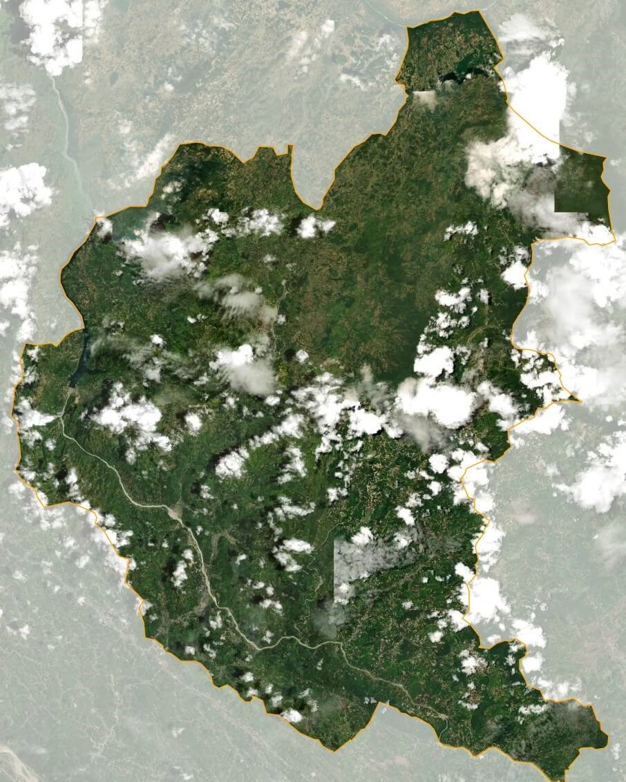 Bản đồ vệ tinh huyện Bắc Hà
