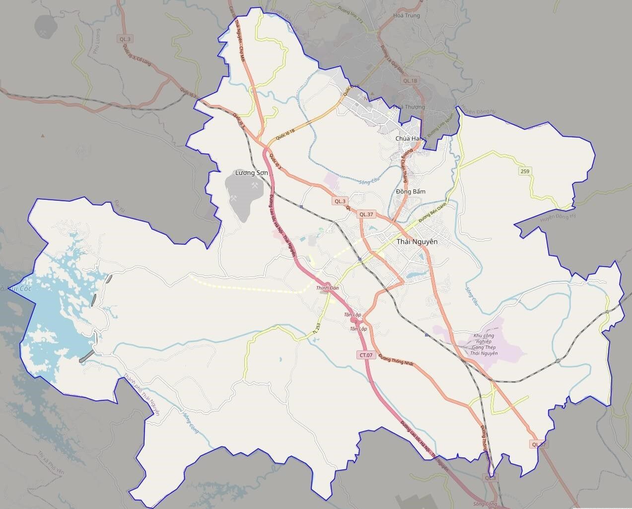 Bản đồ Vuaboss hoatdong thành phố Thái Nguyên