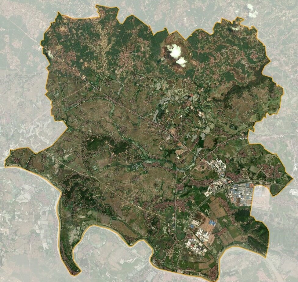 Bản đồ vệ tinh huyện Việt Yên