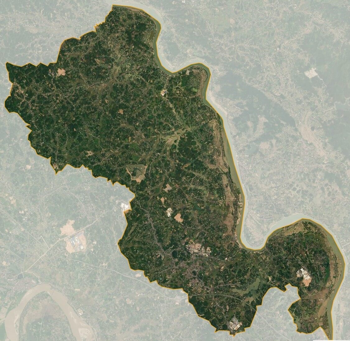 Bản đồ vệ tinh huyện Phù Ninh