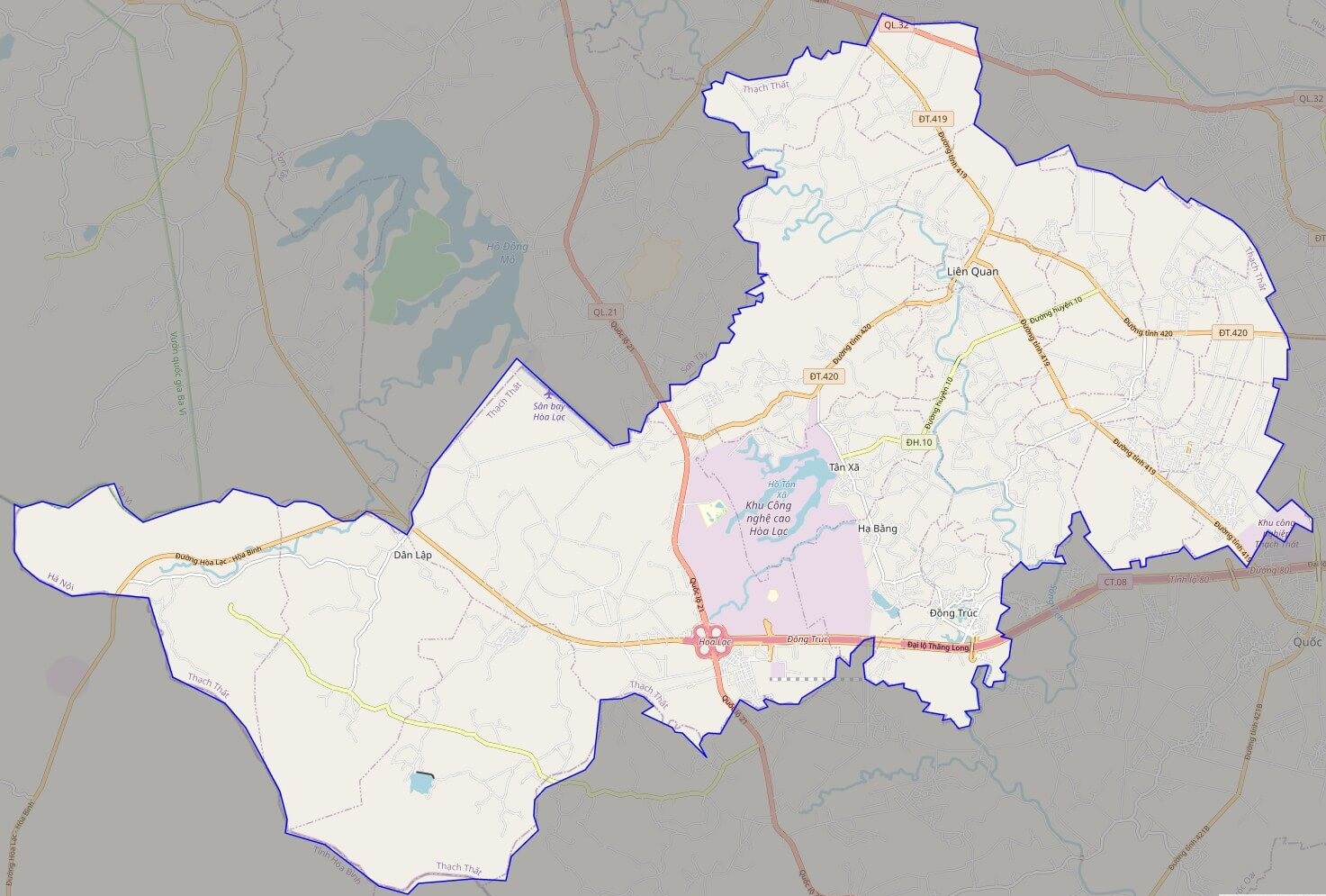 bản đồ Vuaboss hoatdong huyện thạch thất