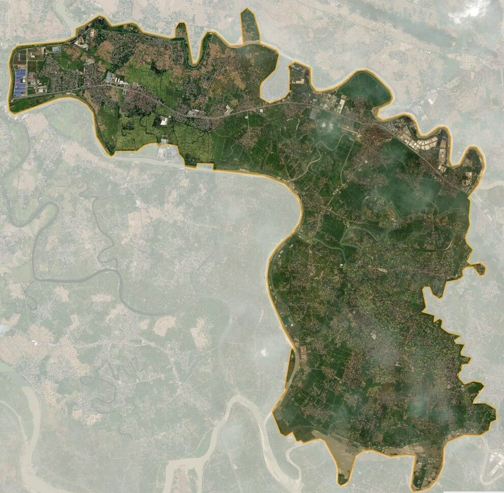 Bản đồ vệ tinh huyện Kim Thành