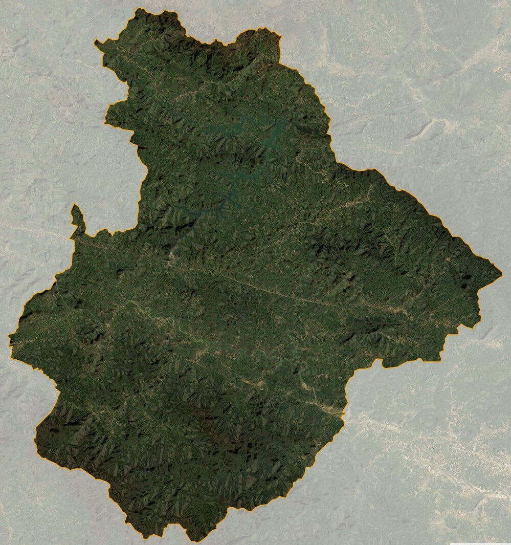 Bản đồ vệ tinh huyện Tương Dương
