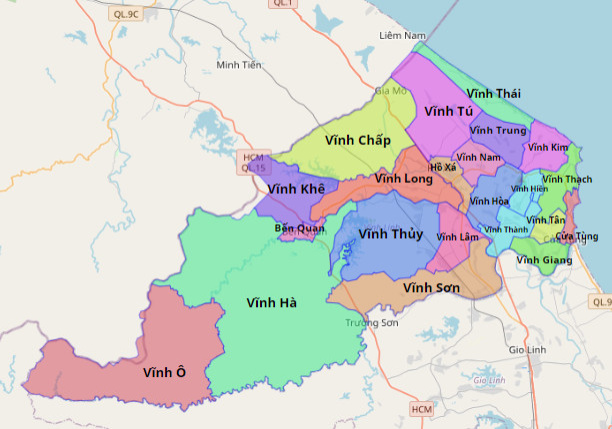 Bản đồ hành chính Thị xã Quảng Trị