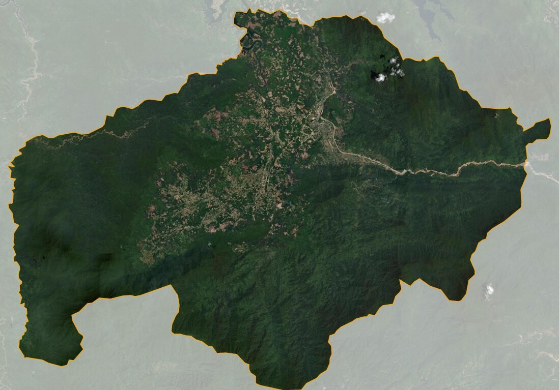 Bản đồ vệ tinh huyện Nam Đông