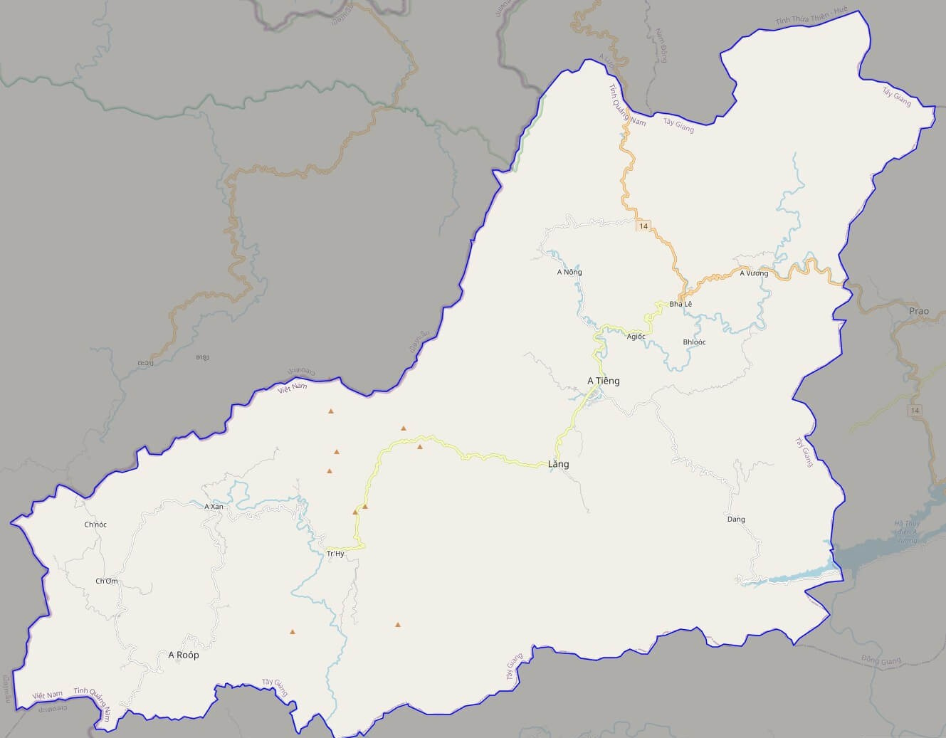 Bản đồ Vuaboss hoatdong huyện Tây Giang