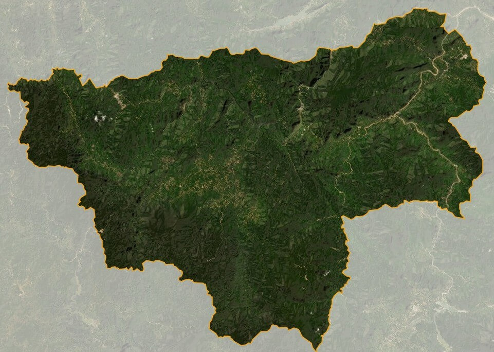 Bản đồ vệ tinh huyện Nam Giang
