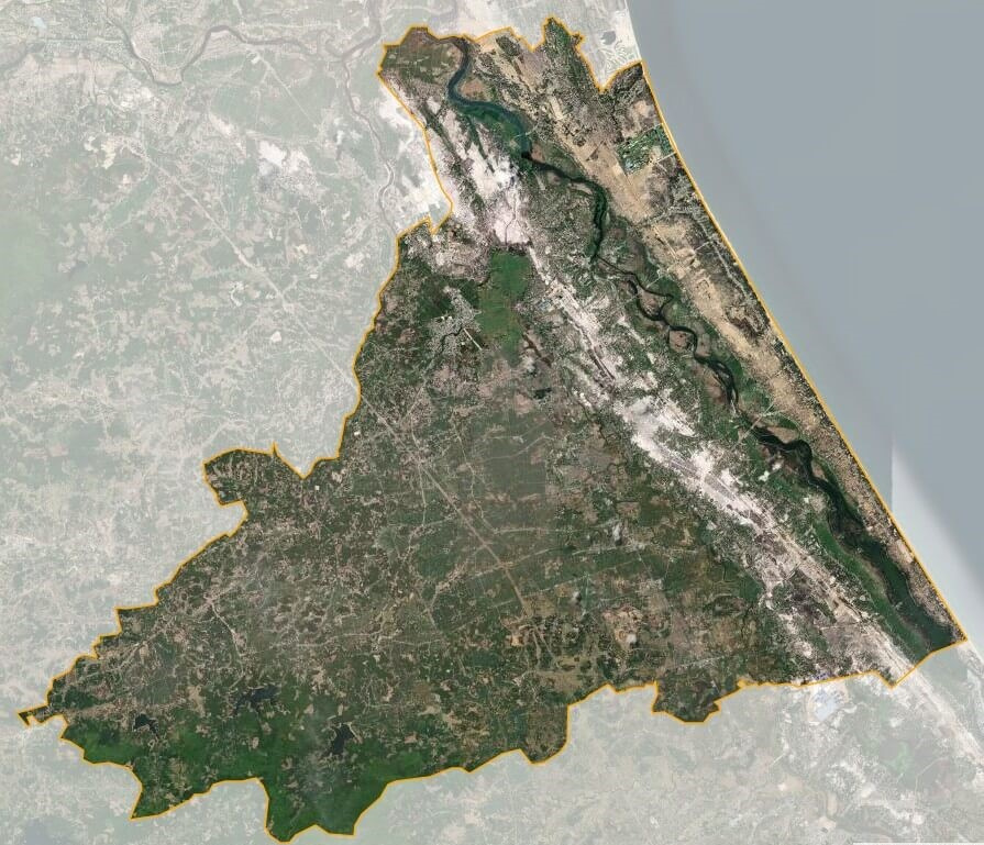 Bản đồ vệ tinh huyện Thang Bình