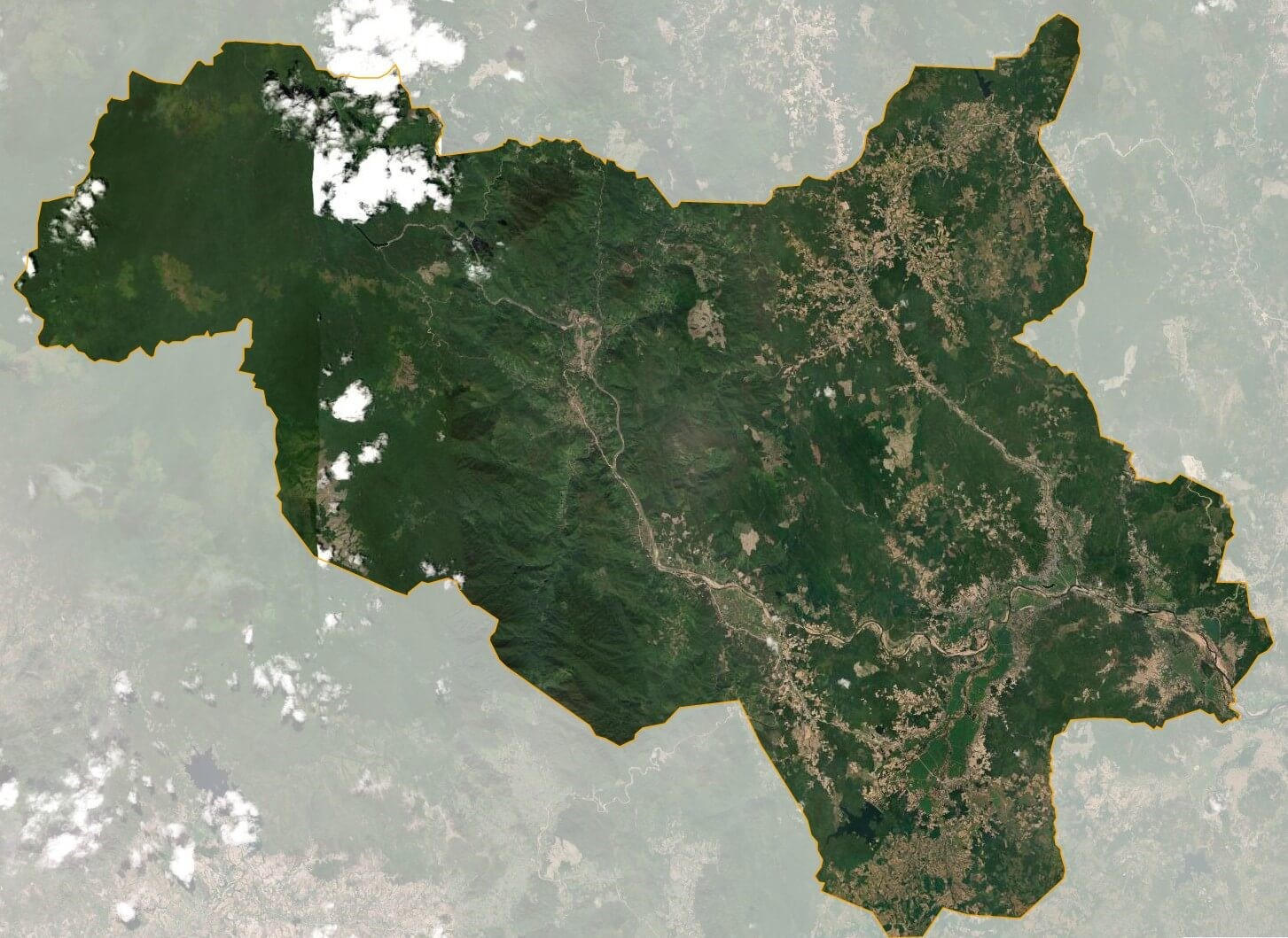 Bản đồ vệ tinh huyện Đồng Xuân