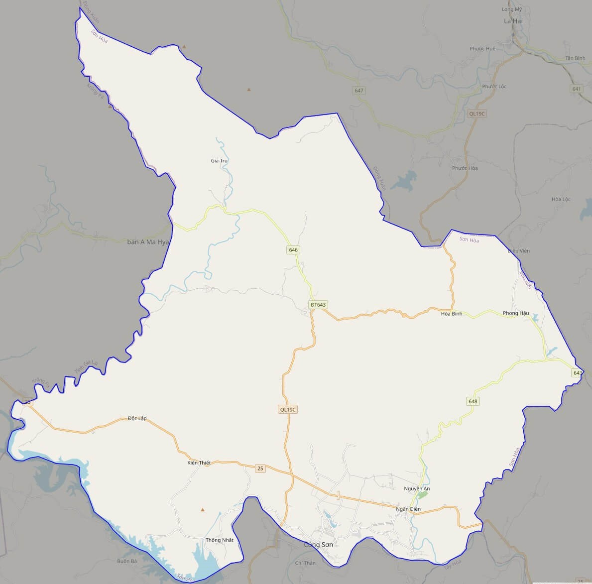 Bản đồ Vuaboss hoatdong huyện Sơn Hòa