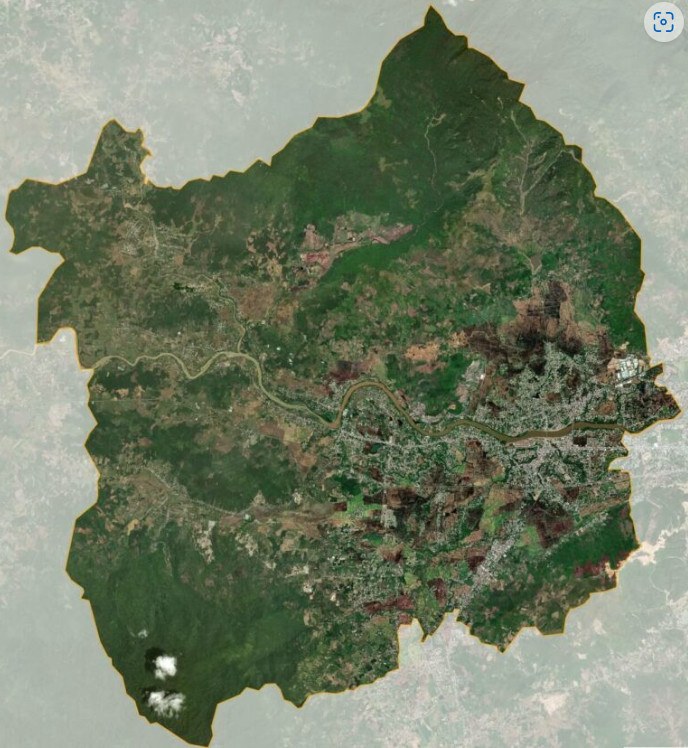 Bản đồ vệ tinh huyện Diên Khánh