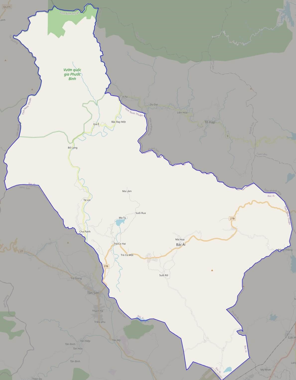 Bản đồ Vuaboss hoatdong huyện Bác Ái