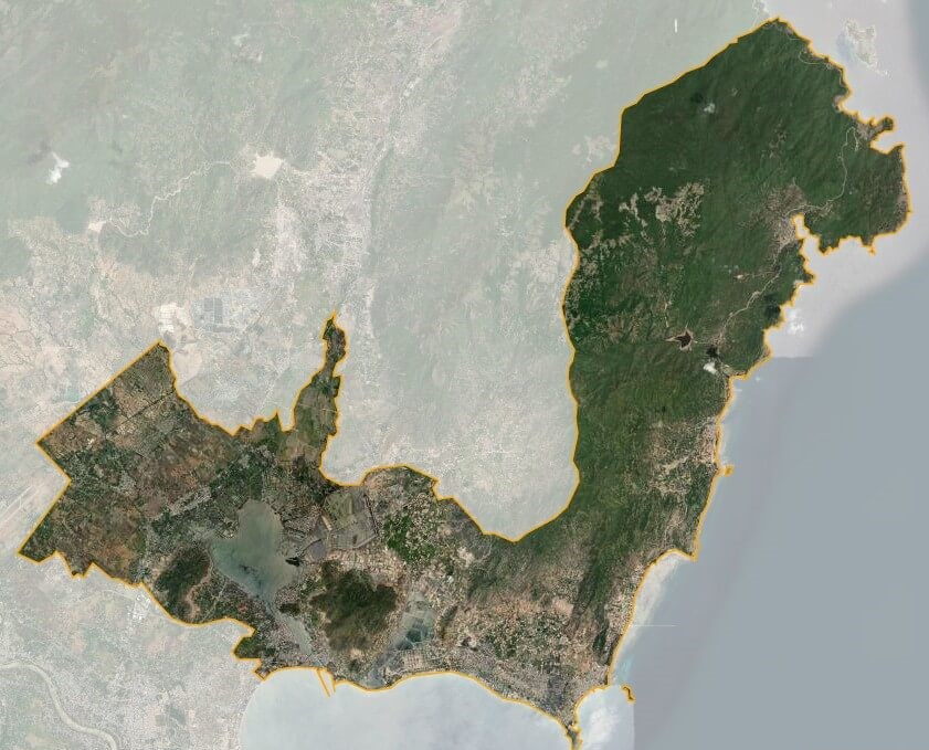 Bản đồ vệ tinh huyện Ninh Hải
