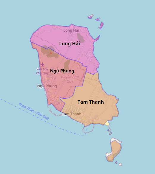 Bản đồ hành chính huyện Phú Quí