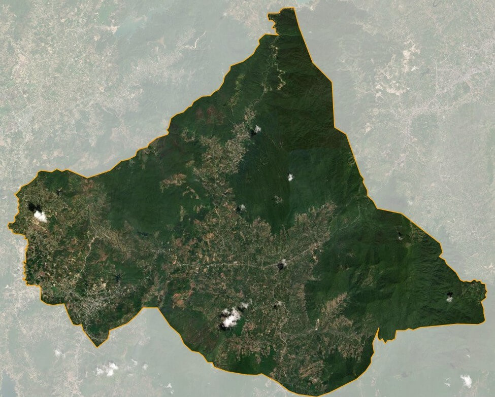 Bản đồ vệ tinh huyện Da Huoai