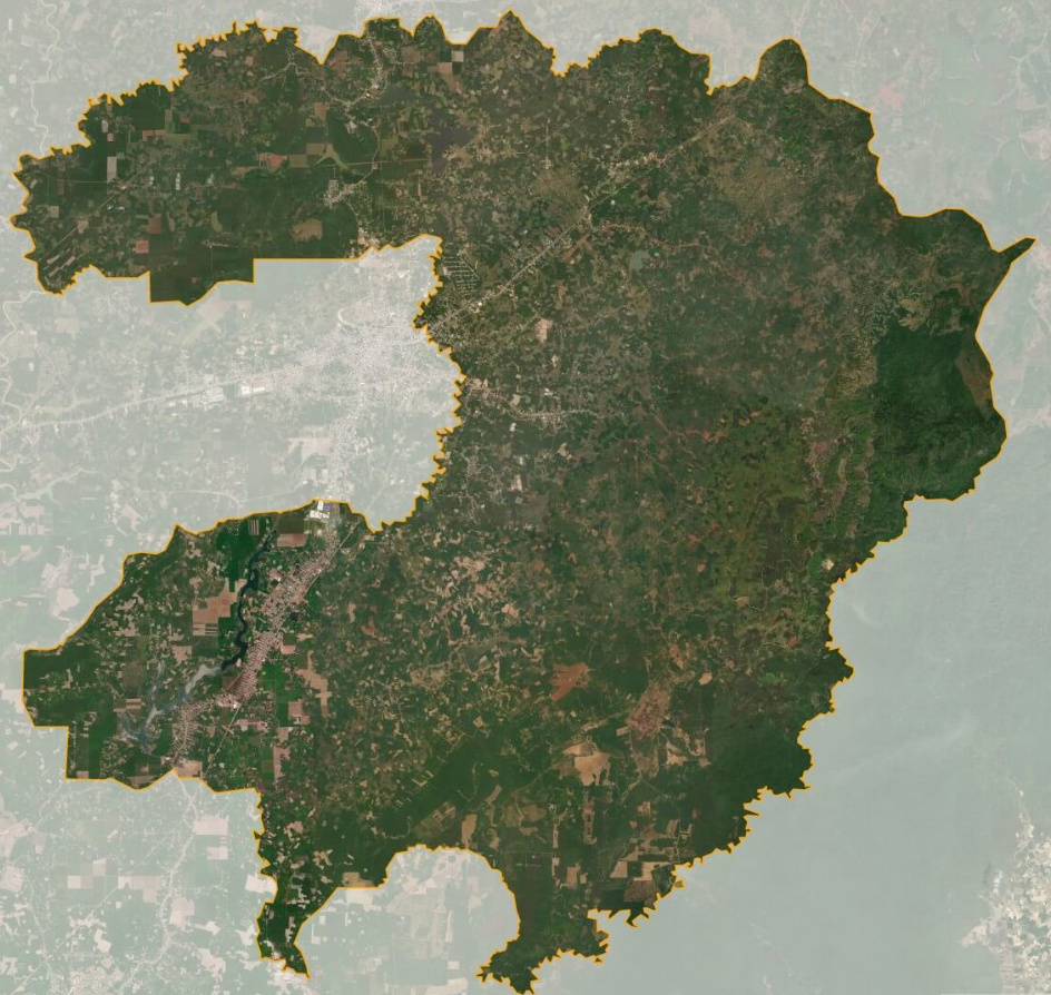 Bản đồ vệ tinh huyện Đồng Phú