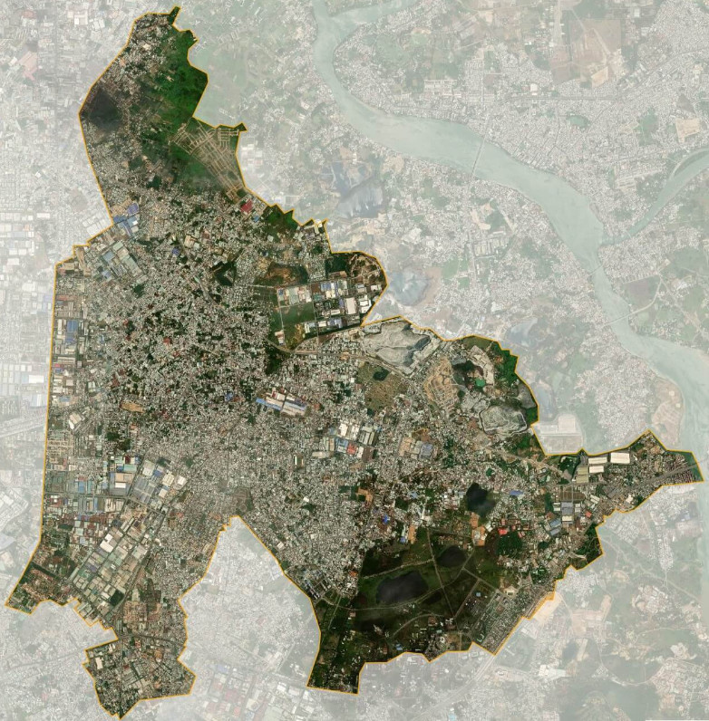 Bản đồ vệ tinh Thành phố Dĩ An