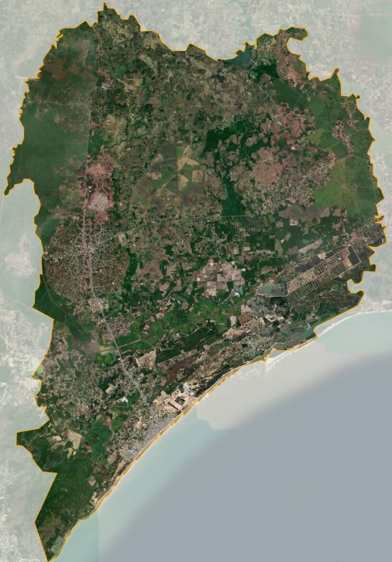 bản đồ vệ tinh huyện Đất Đỏ