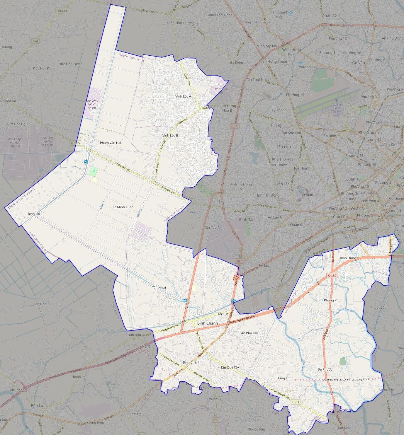 Bản đồ Vuaboss hoatdong huyện Bình Chánh