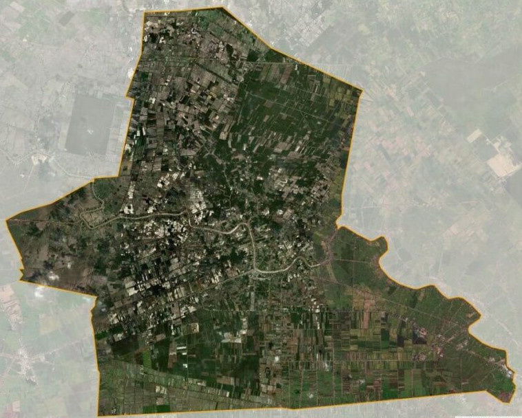 Bản đồ vệ tinh huyện Thạnh Hóa