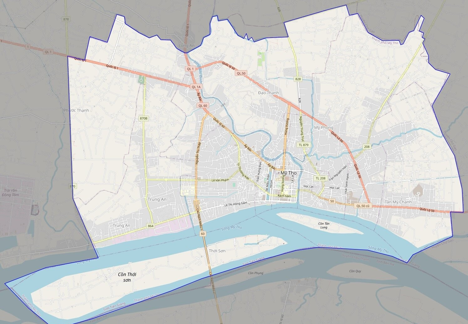 Bản đồ Vuaboss hoatdong Thành phố Mỹ Tho