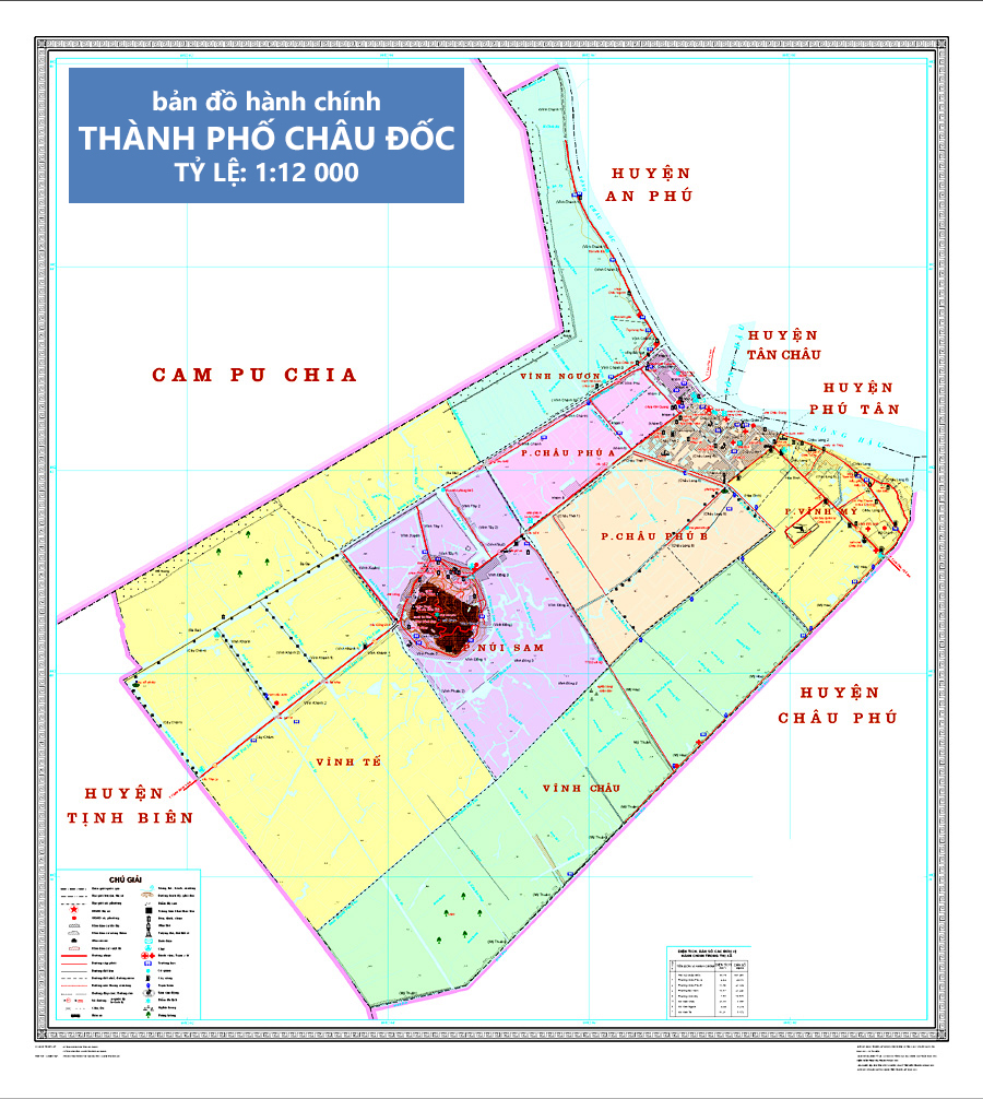 Bản đồ hành chính thành phố Châu Đốc