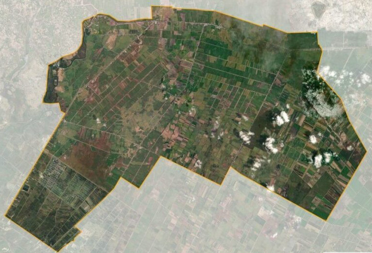 Bản đồ vệ tinh huyện Giang Thành