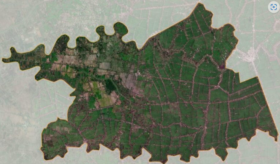 Bản đồ vệ tinh huyện Long Mỹ
