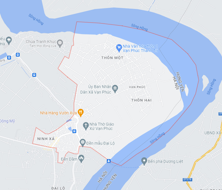 Bản đồ xã Vạn Phúc, Thanh Trì