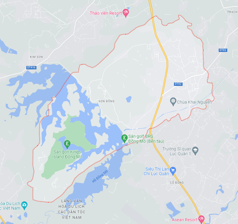 Bản đồ xã Sơn Đông