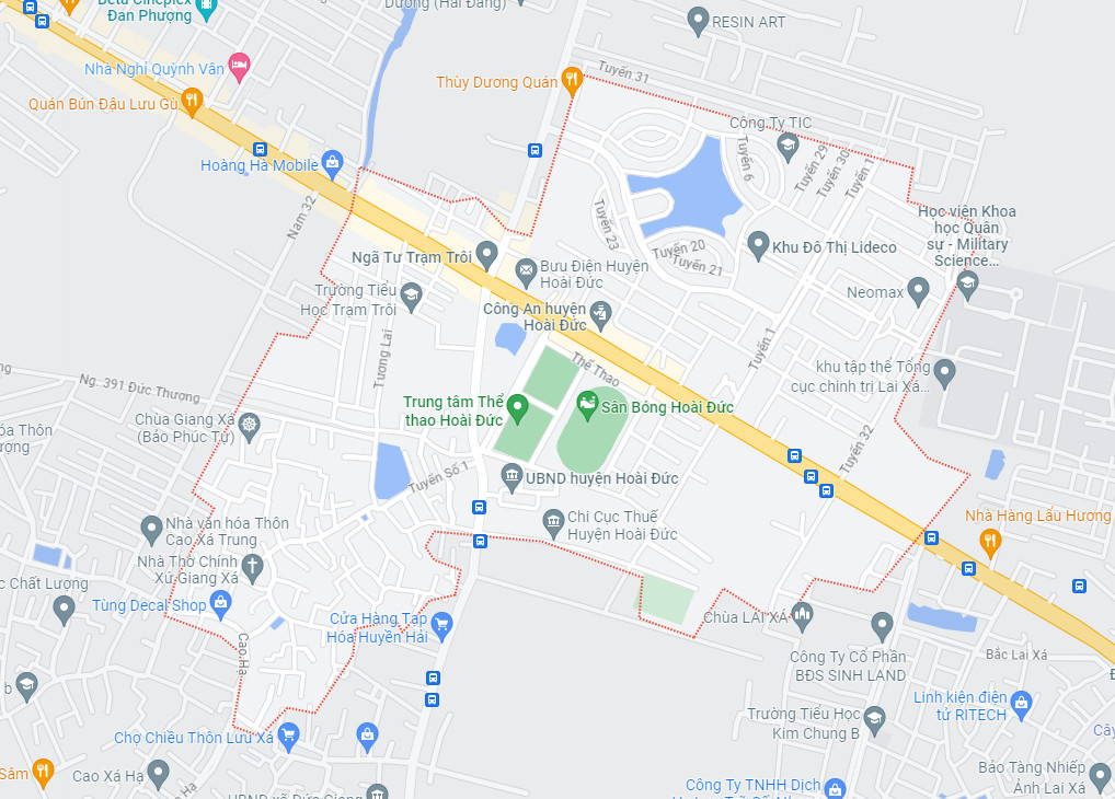 Bản đồ thị trấn Trạm Trôi