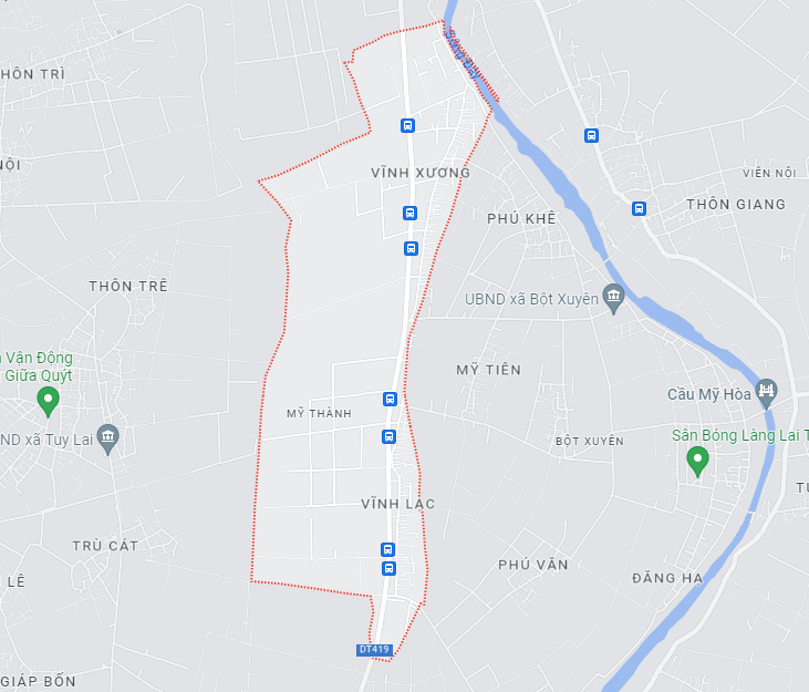 Bản đồ xã Mỹ Thành