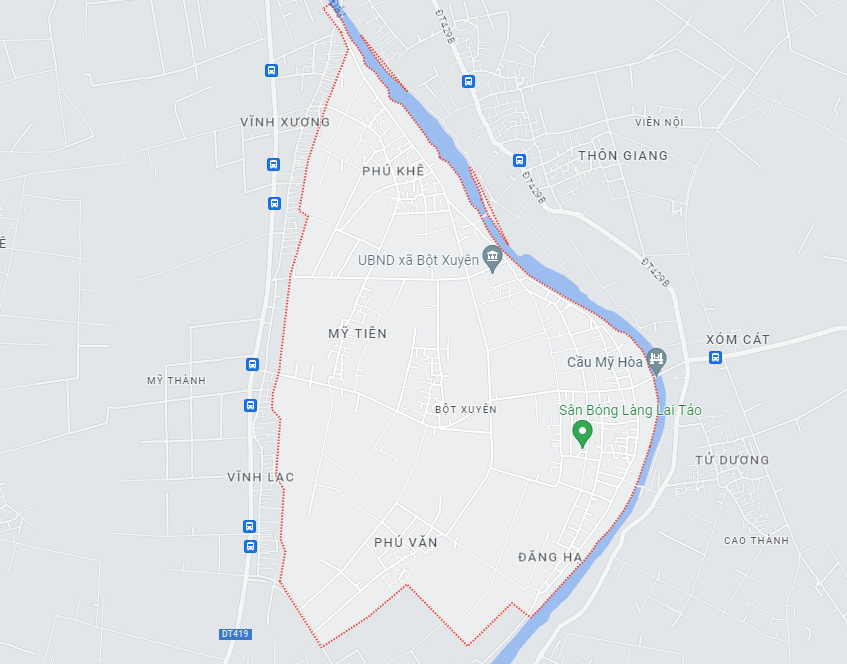 Bản đồ xã Bột Xuyên
