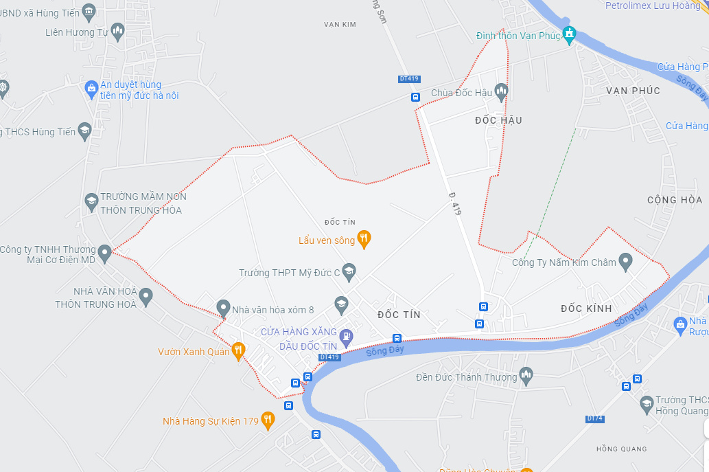 Bản đồ xã Đốc Tín