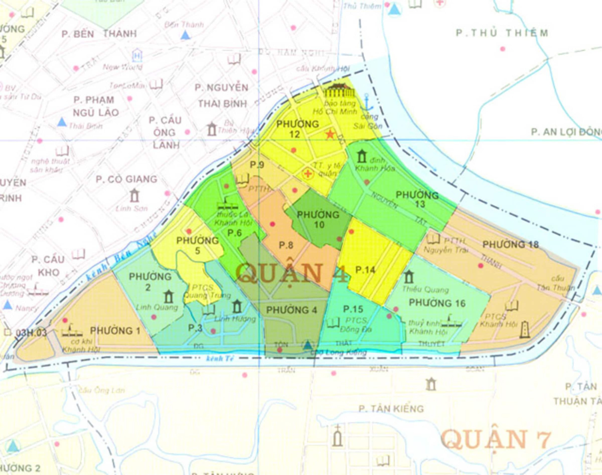 Bản đồ hành chính Quận 4