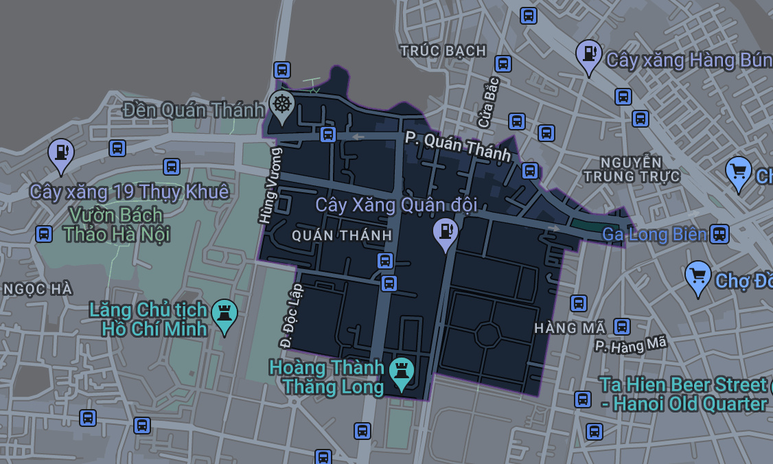 Bản đồ phường Quán Thánh