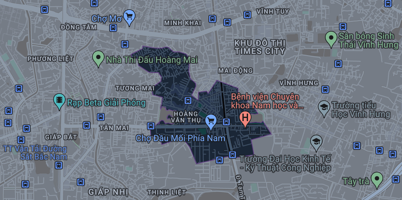 Bản đồ phường Hoàng Văn Thụ