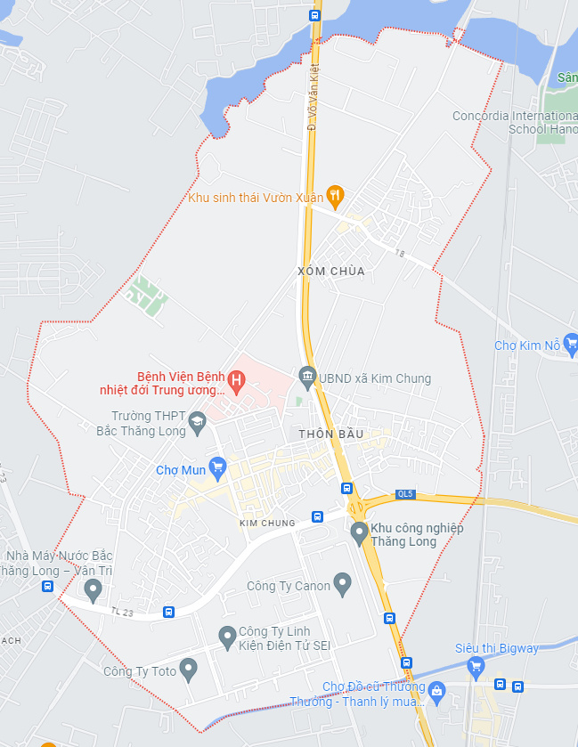 Ban-do-xa-Kim-Chung-huyen-Dong-Anh Bản đồ xã Kim Chung, huyện Đông Anh