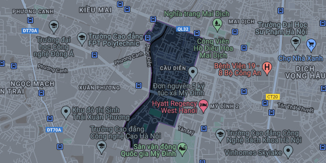 Bản đồ phường Cầu Diễn