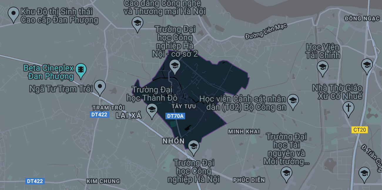 Bản đồ phường Tây Tựu