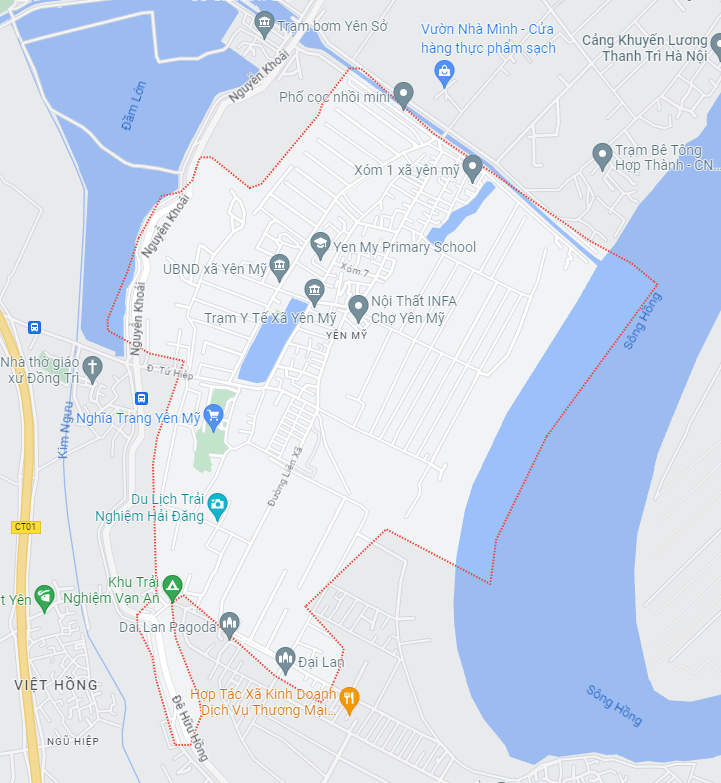 Bản đồ xã Yên Mỹ, Thanh Trì
