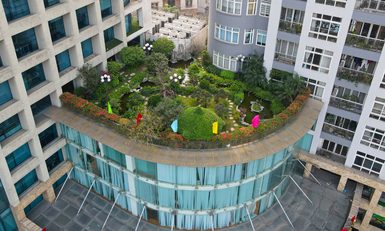 Vườn cảnh quan của tòa nhà MD Complex Tower.png