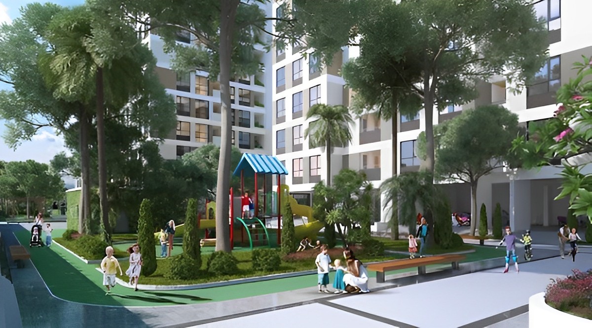 Phối cảnh sân chơi trẻ em Mon Central