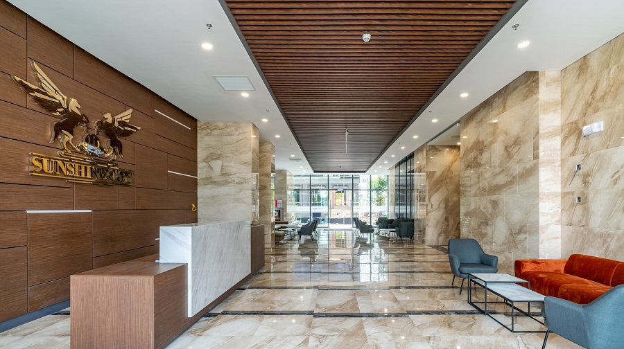 Hình ảnh thực tế sảnh cư dân tại Sunshine City
