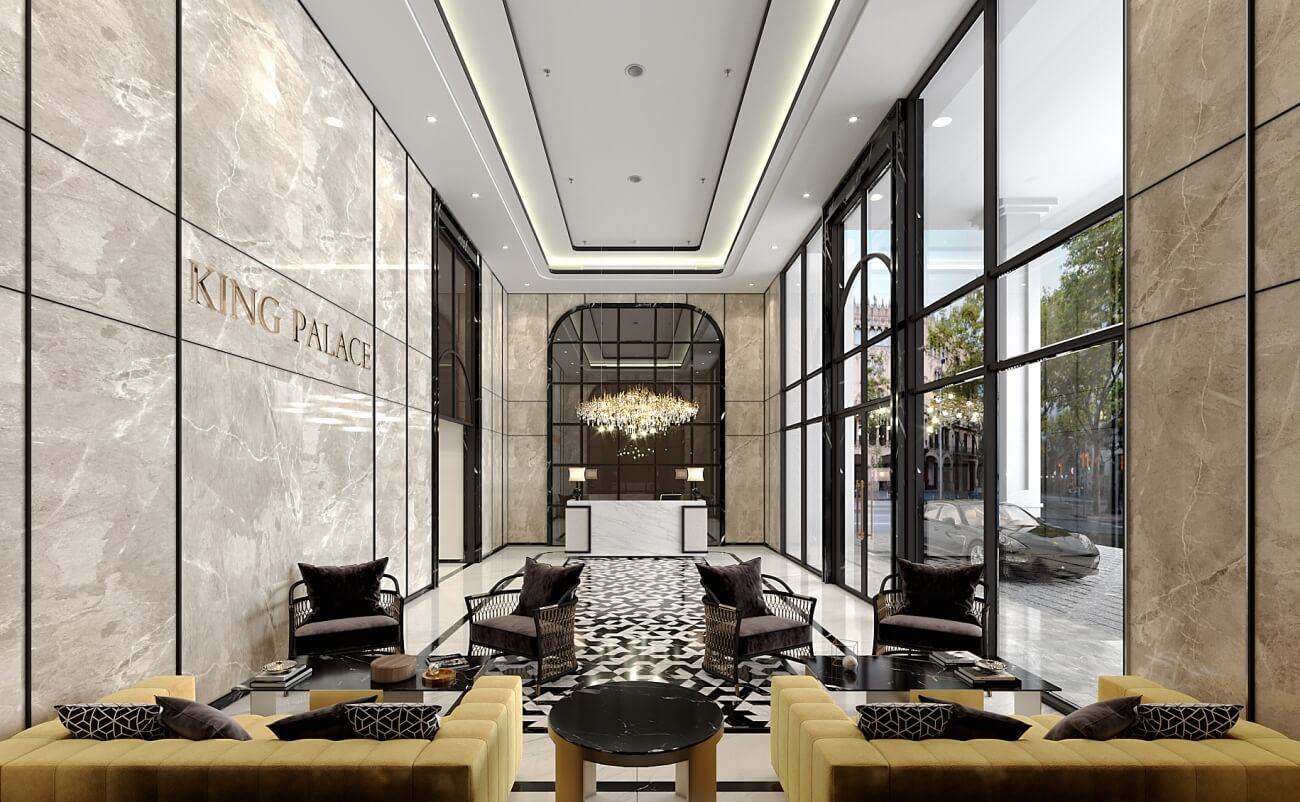 Phối cảnh sảnh cư dân tại King Palace