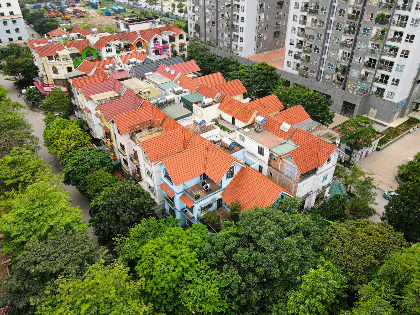 Hình ảnh thực tế khu vực cây xanh Khu đô thị Kim Văn - Kim Lũ