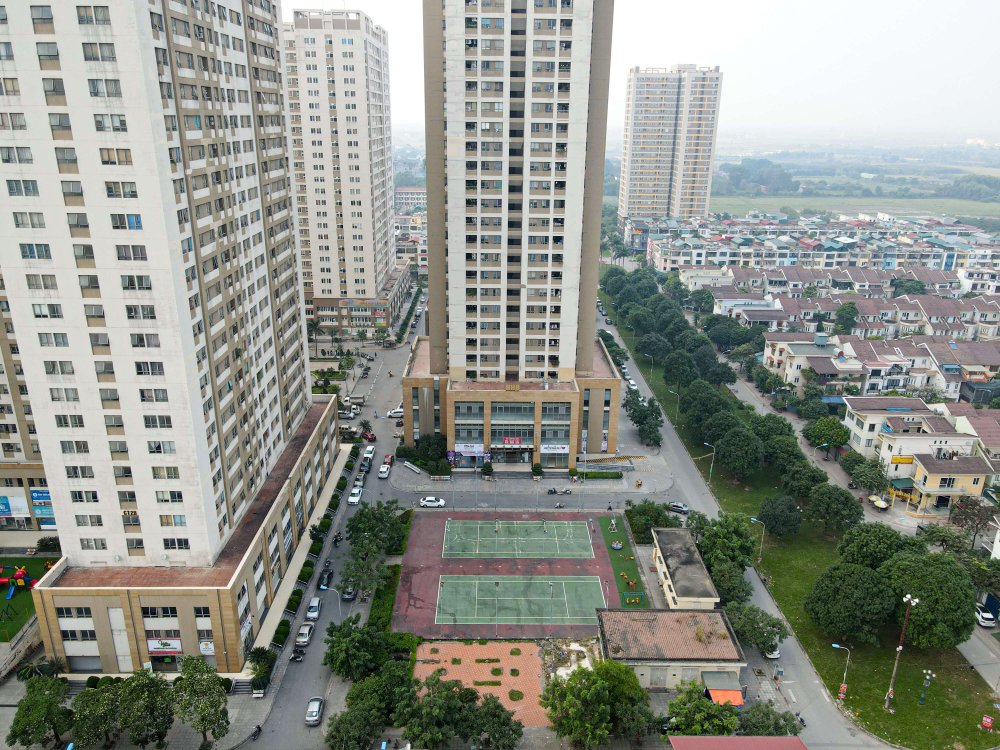Khuôn viên cây xanh khu đô thị Tân Tây Đô