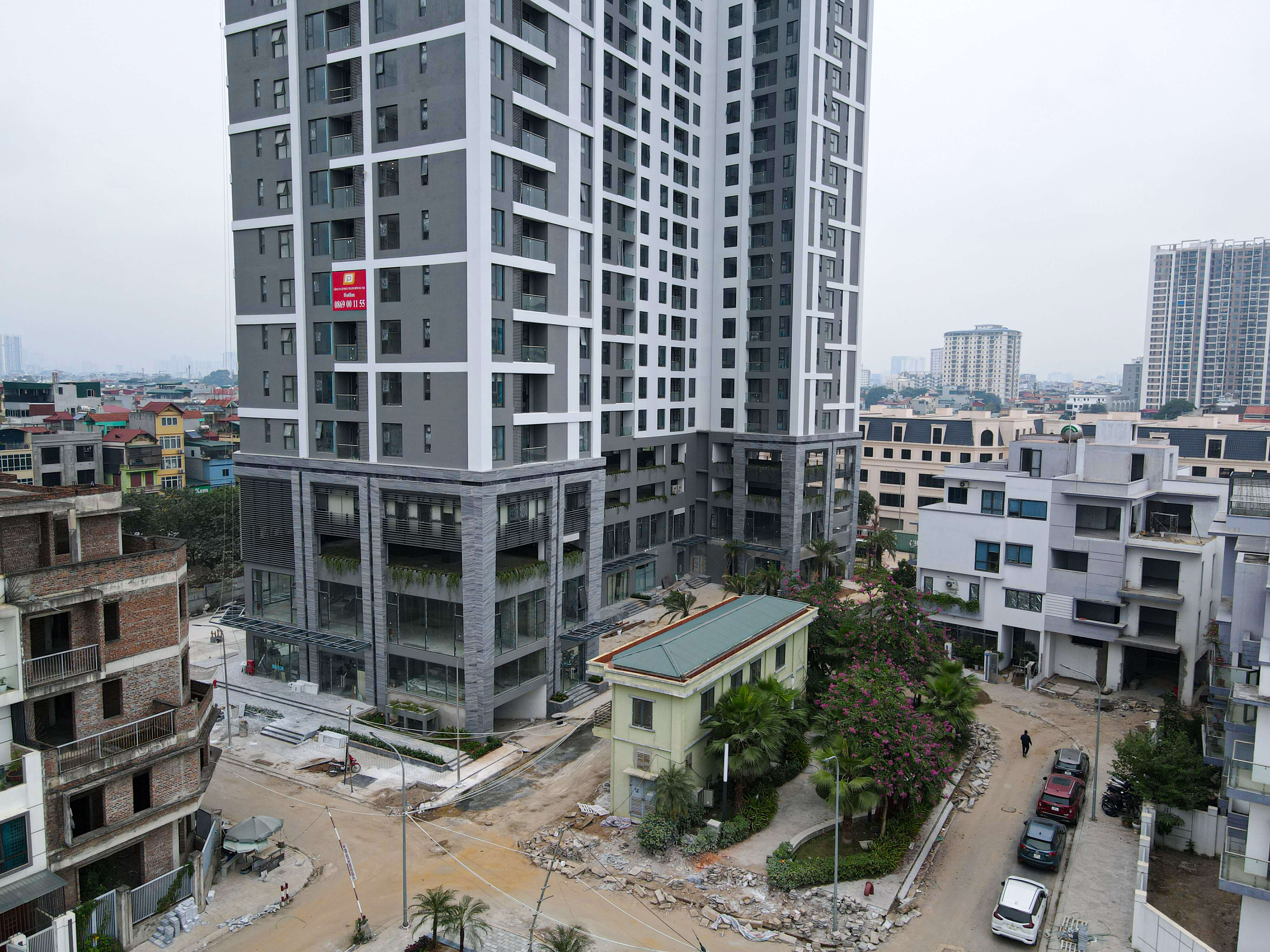 Hình ảnh thực tế khu thương mại và tầng để xe trên cao Đăng nhập Vuaboss Thanh Bình Garden