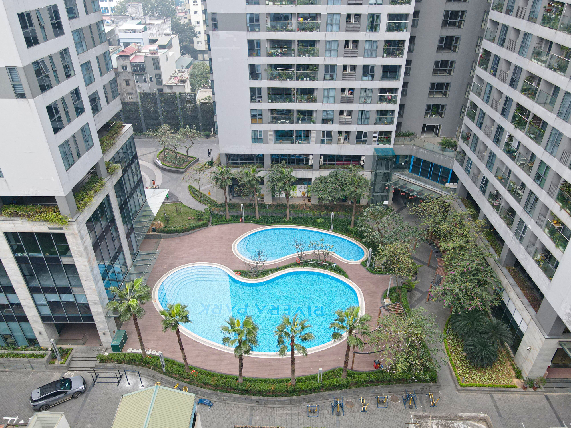 Hình ảnh thực tế bể bơi Rivera Park Hà Nội